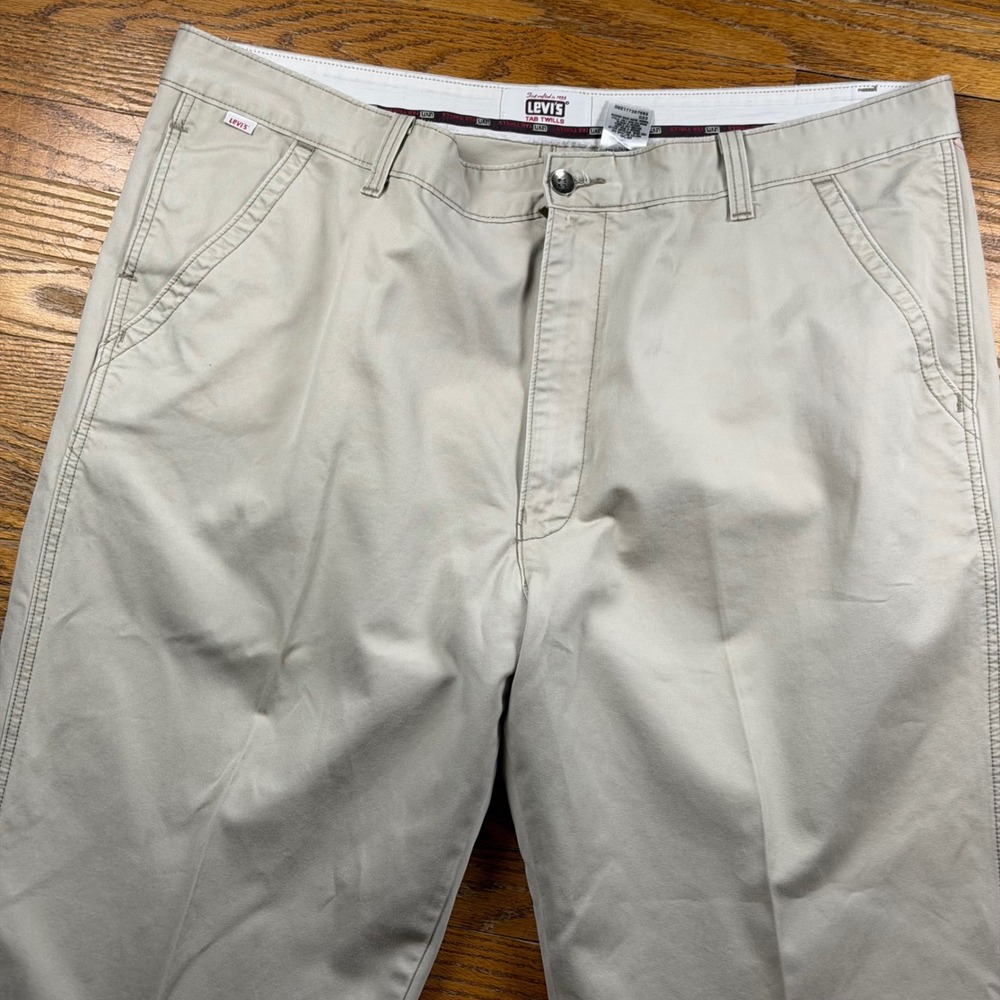 Levis‎ Pants White Tab Twills Mens 44x30 Tan Khaki Loose Baggy Straight Chino